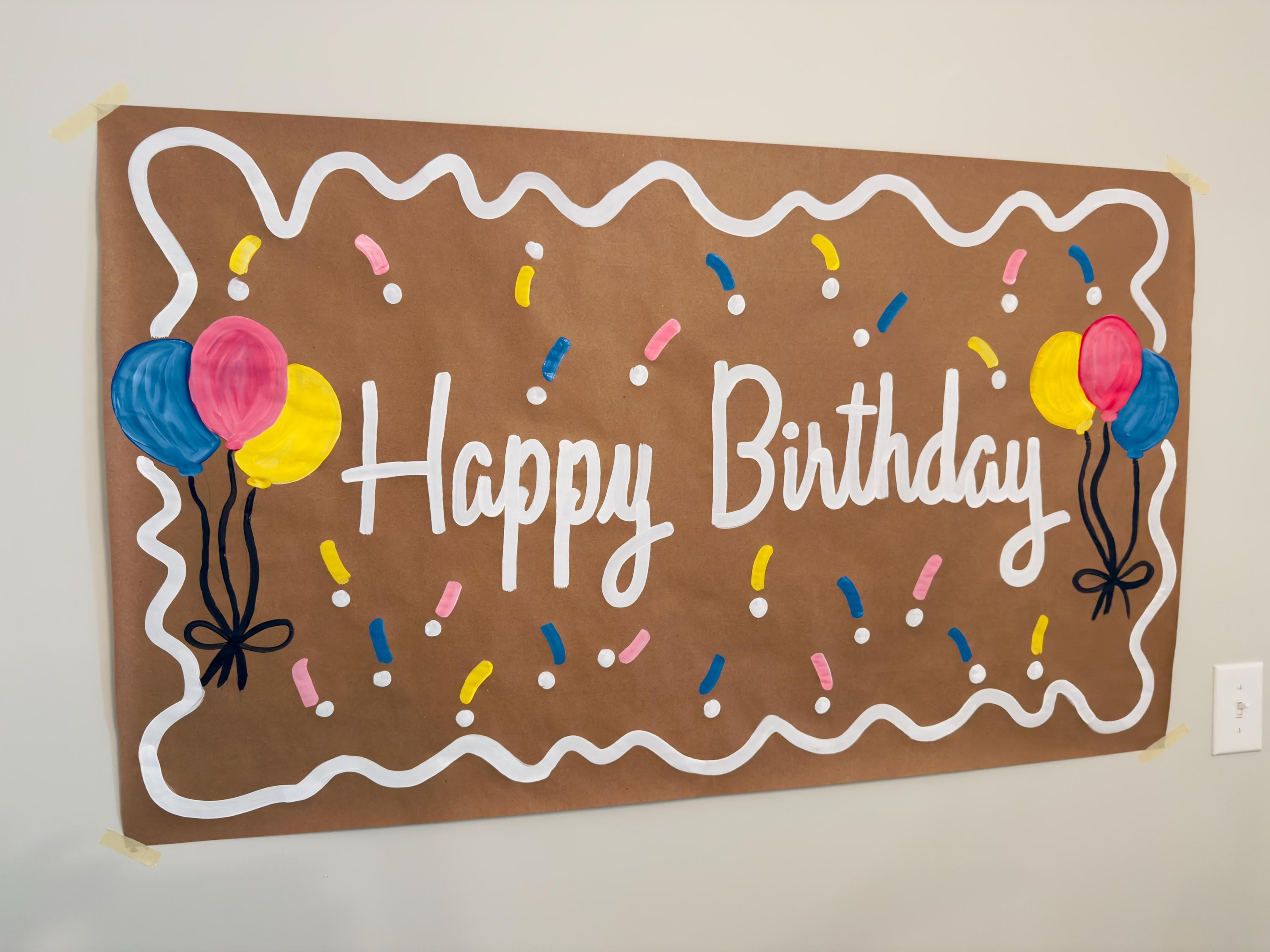 Hand Painted Custom Kraft Paper Banner: Personalized Party Decor - Etsy