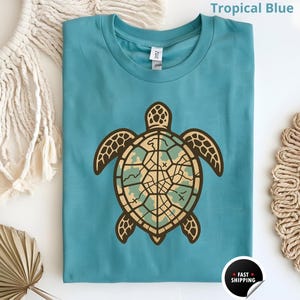 Kaartschildpad, Schildpad cupcake, Oceaan Schildpad Zon, zomer t-shirt, cadeau voor vrouwen, strand t-shirt, dames zomer t-shirt, mediterrane zomer