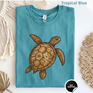 Kaartschildpad, Schildpad cupcake, Oceaan Schildpad Zon, zomer t-shirt, cadeau voor vrouwen, strand t-shirt, dames zomer t-shirt, mediterrane zomer