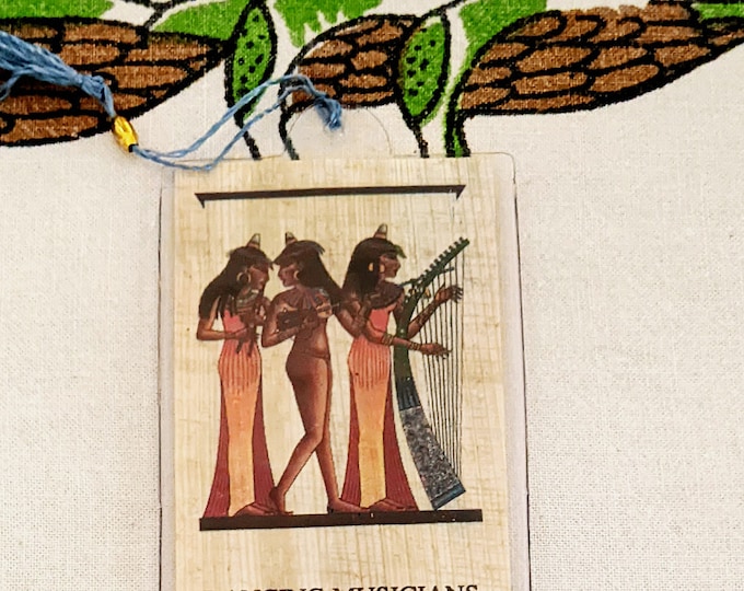 Egyptian Papyrus Bookmark – Authentic Dancing Musicians Scene, Imported from Egypt, Unique Gift for Book Clubs & Friends