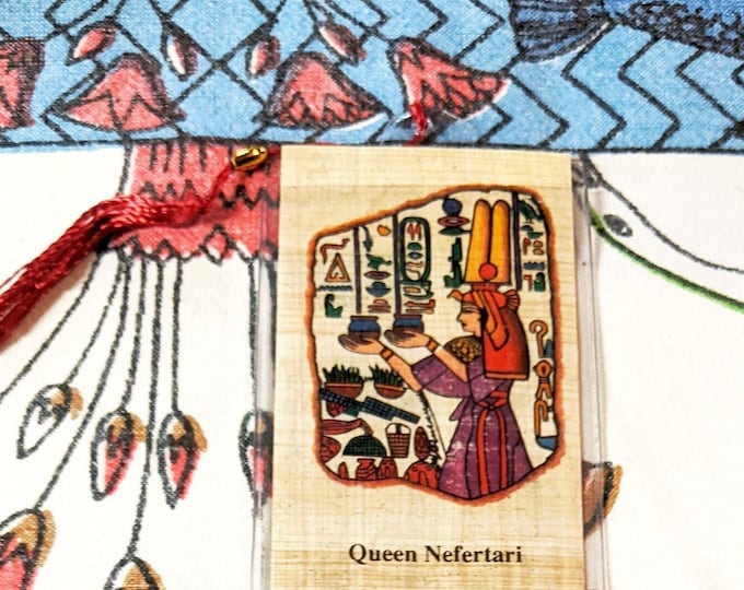 Queen Nefertari Papyrus Bookmarks! Nefetari means "beautiful companion". An elegant, unique gift for wives, girlfriends, bookclubs and more!
