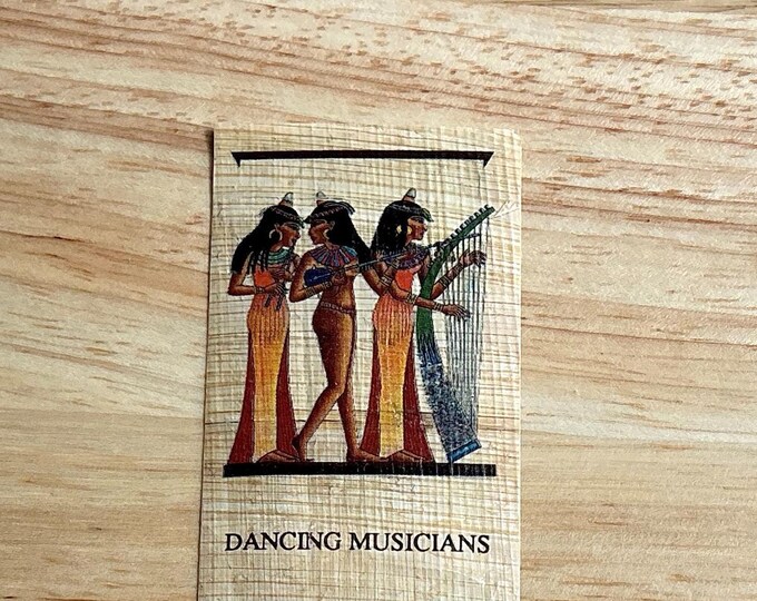 Egyptian Dance & Music Bookmark. A Unique Papyrus Art Gift