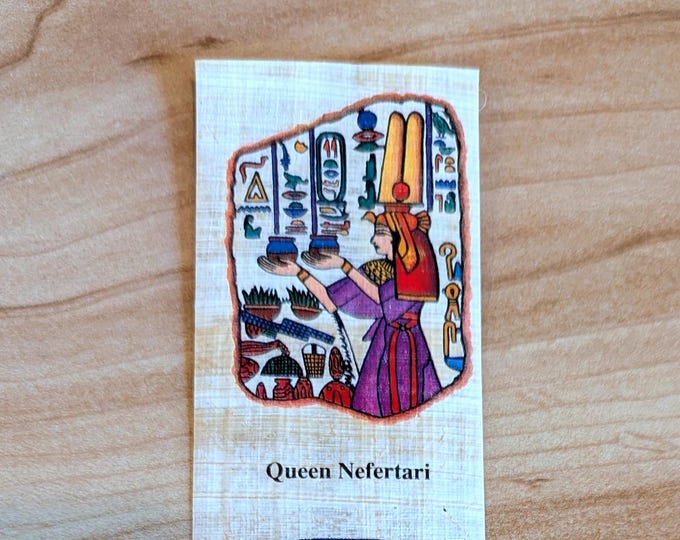 Nefertari — Royal Consort of Ramses II Papyrus Bookmark • Beauty, Love & Strength