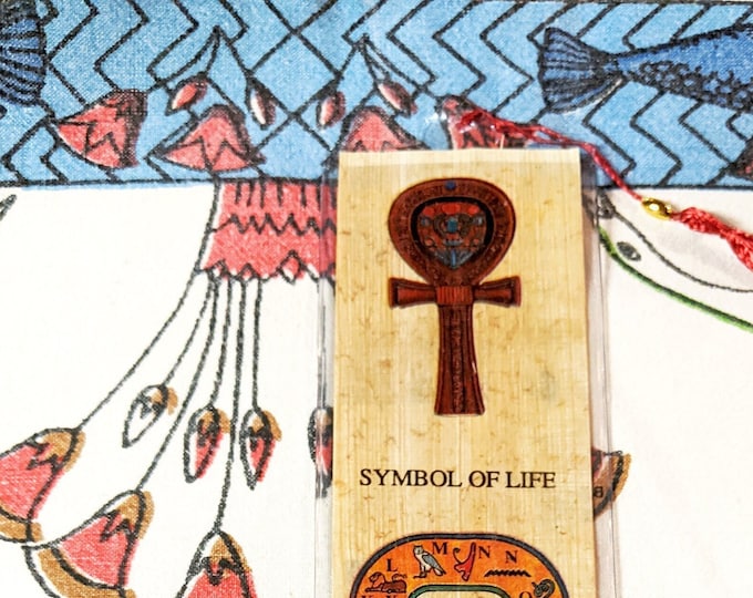 Symbol of Life-The Anhk Egyptian Papyrus Bookmark! Beautiful, useful and unique. A thoughtful, practical gift!