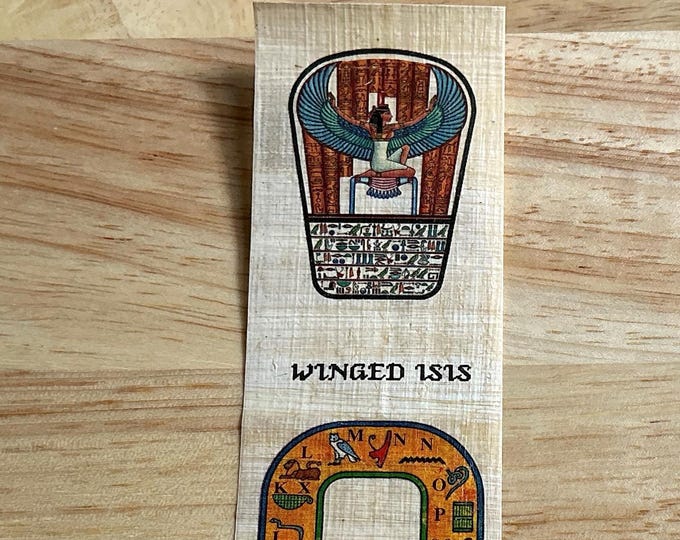 Goddess of Magic & Light Papyrus Bookmark • Ancient Symbols and Hieroglyphics