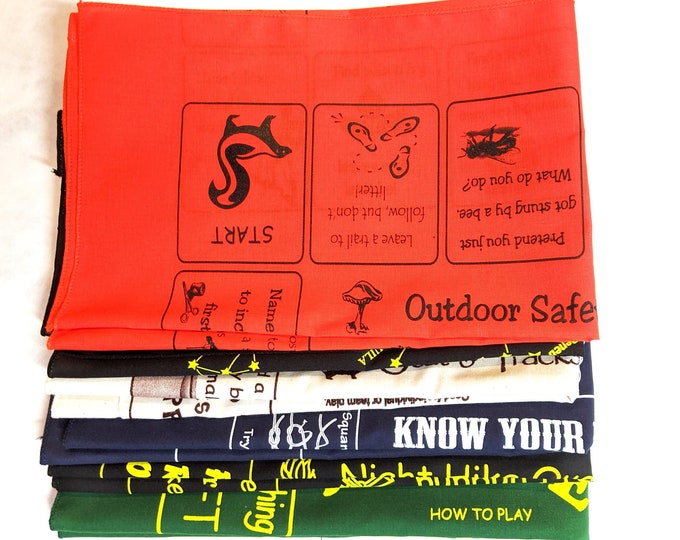 New! Scout Value Variety Pack! 6 different Fundanas-Outdoor Safety, Stars, Tracks, Knots, Night Hike, Nature! Keep Scout Skills Current!