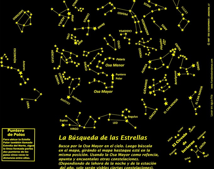 New! Spanish Star Quest! La Busqueda de las Estrellas! Learn to read constellations in the night sky in Spanish!  Great for camps, Scouts!