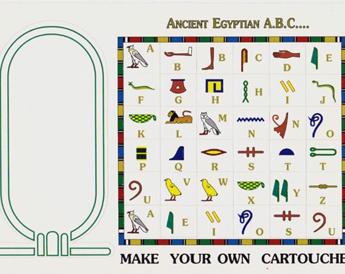 Hieroglyphic Alphabet stickers! Unique, fun, educational activity! Great for rainy days, Egypt themed parties, birthdays and more!