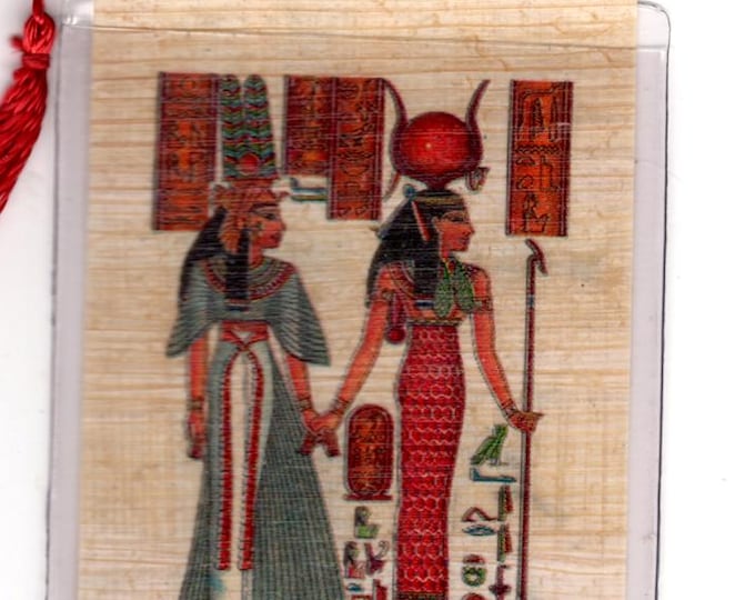 Queen Nefertari & Goddess of Magic Papyrus Bookmark – Egyptian Gift for Mom, Sister, Girlfriend, BFF