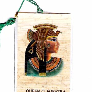 Queen Cleopatra Papyrus Bookmark A beautiful, unique, inexpensive gift for women, girls, teens. mothers day Cleopatra school projects image 2