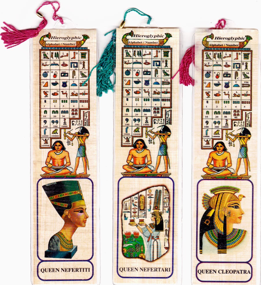 NEW! Set of 3 Egyptian Queen Papyrus Bookmarks! Special! Just 7.00 ...