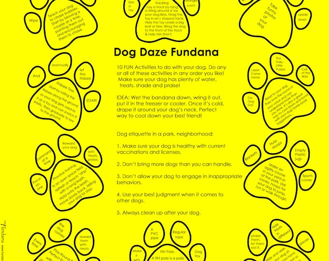 Your dog gets bored too! Dog Daze Fundanas! 10 Fun Games to Play with your dog. Great for dog parks, backyards, puppies, new dogs, old dogs!