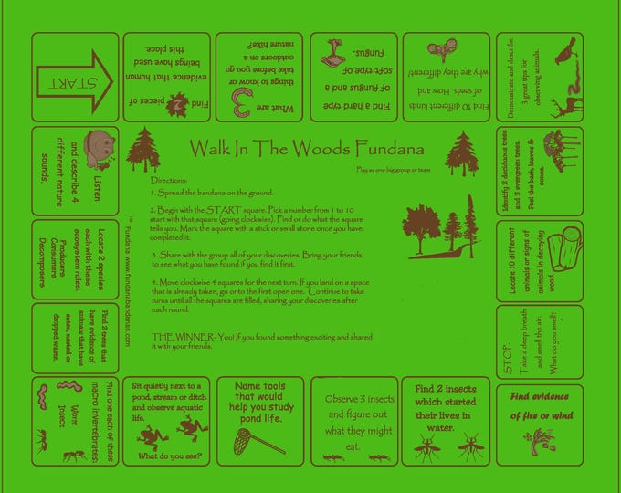 Walk in the Woods Fundana – Forest Scavenger Hunt Game for Kids | Outdoor Nature Activity for Families, Scouts, Camps | Green or Natural