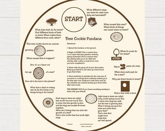 Tree Cookies Fundana – Tree Identification & Nature Learning Bandana for Kids – Educational Outdoor STEM Activity – Made in USA