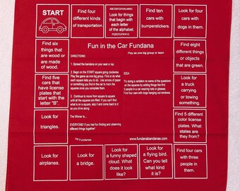 New! Fun in the Car Fundanas! Turn any car ride into a fun adventure! Fun observational activities. Fun game for kids in cars!