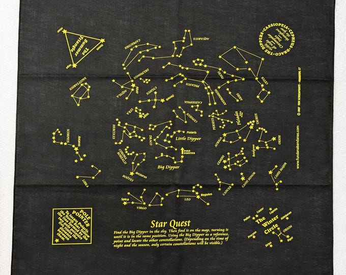 Star Bandanas! Available in navy or black with yellow stars! Perfect for Scouts, camping, star parties, backyard activities!