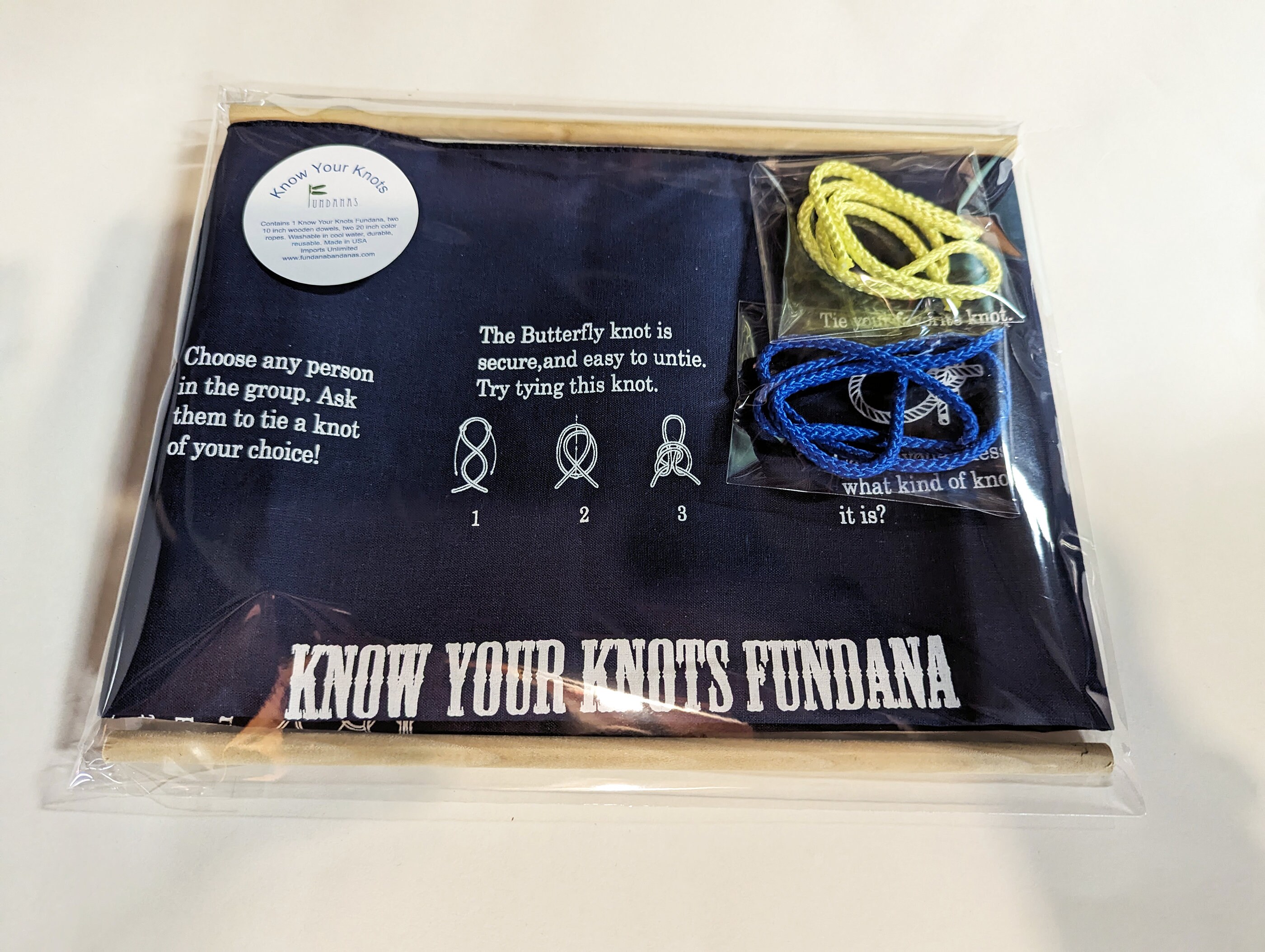 New! Knot Tying Kits! Know Your Knots Fundana game, color practice