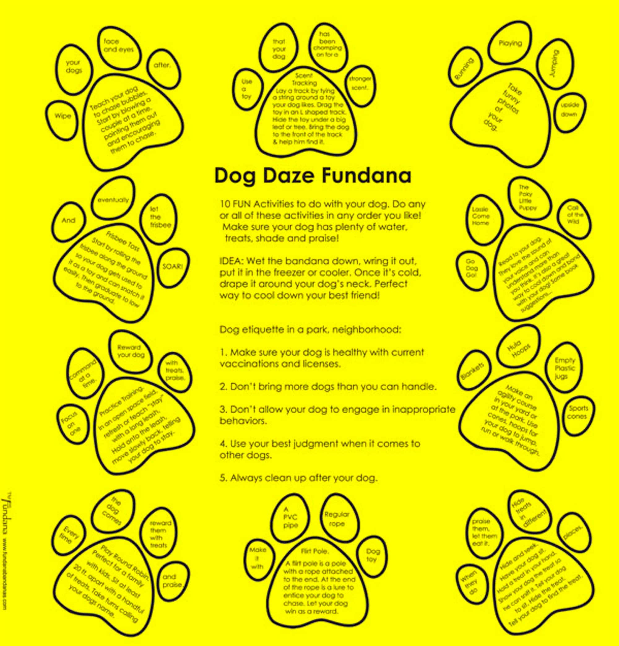 Your dog gets bored too! Dog Daze Fundanas! 10 Fun Games to Play with your  dog. Great for dog parks, backyards, puppies, new dogs, old dogs!