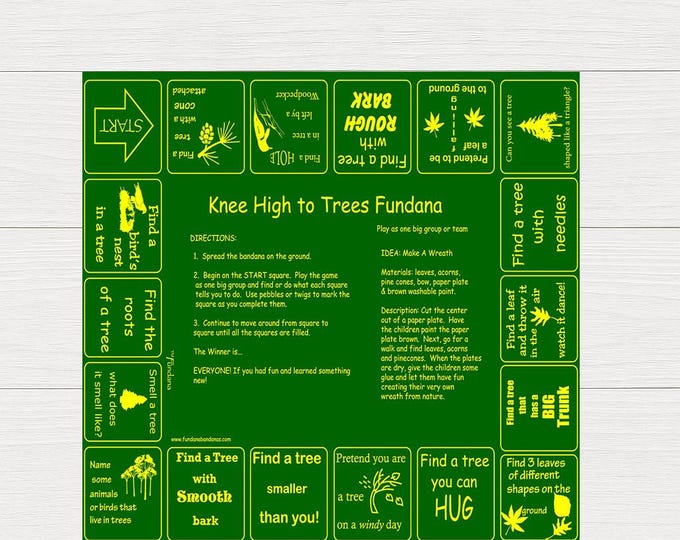 Tree Scavenger Hunt Bandana: Kids Outdoor Game (Ages 3-6) Introduce young kids to Trees