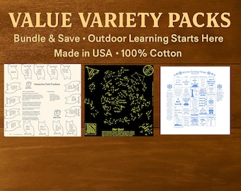 Value Variety 3 Pack! Winter Ecology, Owls, Star Quest Cotton Fundanas - Nature Learning Set