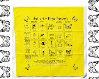 Butterfly Bingo Bandana: Educational Game, Pollinator Garden Activity