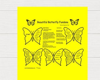 Beautiful Butterflies Fundana – Butterfly Identification & Nature Scavenger Hunt Bandana – Educational Outdoor Learning Activity for Kids