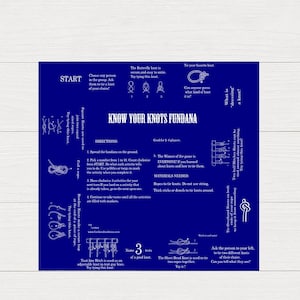 Know Your Knots Fundana: Interactive Knot Tying Game - Navy, Royal Blue, White Bild 1