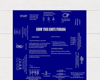 Know Your Knots Fundana: Interactive Knot Tying Game - Navy, Royal Blue, White