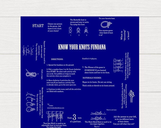 Know Your Knots Fundana: Interactive Knot Tying Game - Navy, Royal Blue, White