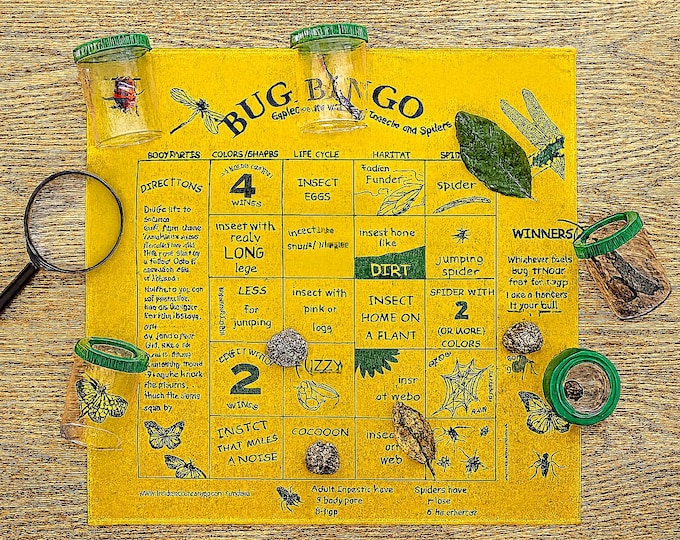 Bug Bingo Fundana: Insect Learning Game on Cotton Bandana