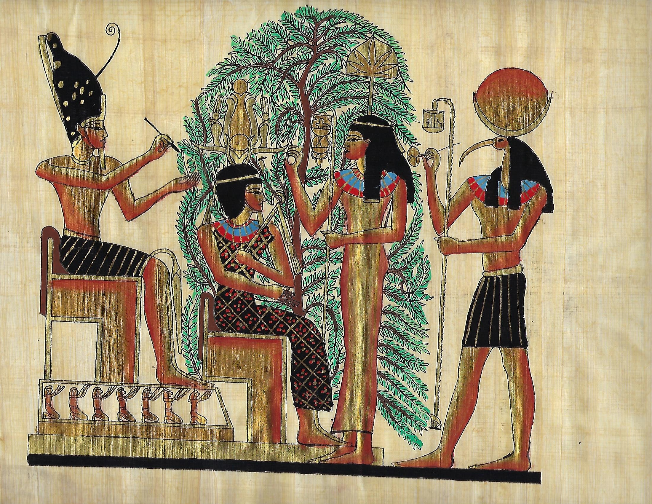 Tree of Life - Ancient Egyptian Papyrus Painting - Ancient Egypt