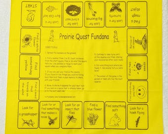 Prairie Quest Fundana: Scavenger Hunt on 100% Cotton Bandana