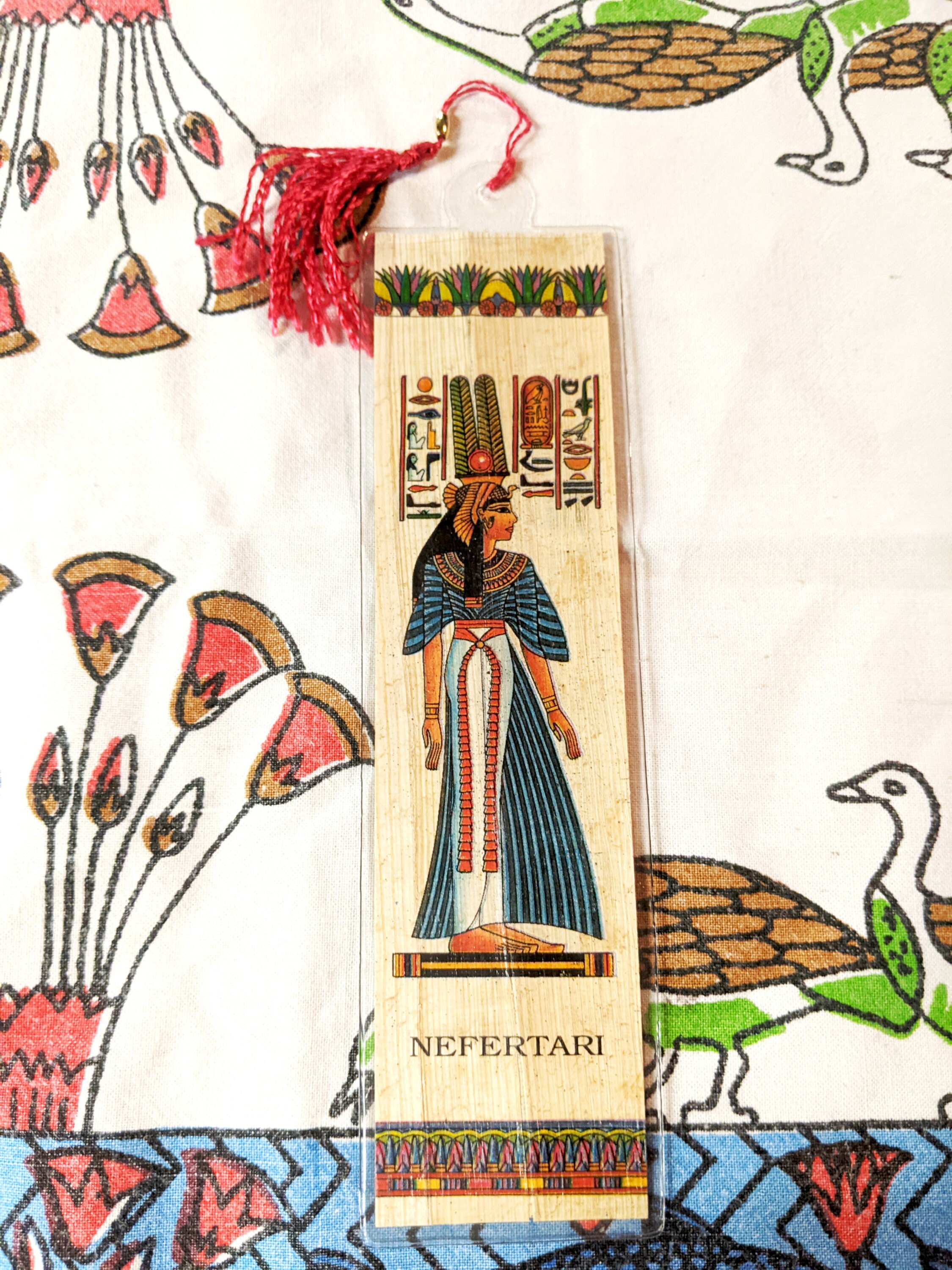 Nefertari Egyptian Papyrus Bookmark. Egyptian Queen and First of the ...