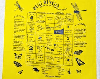 Bug Bingo Fundana – Fun & Educational Insect Game for Kids | 2 Colors: Sunny Yellow and Natural | Great for Scouts and Camps