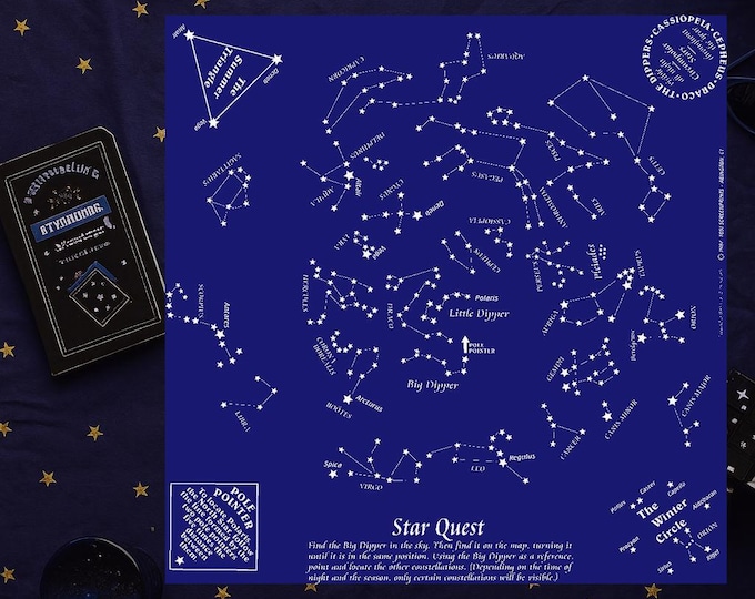 Star Constellation Bandanas – 33 Constellations on Black or Navy | Fun for Scouts & Families