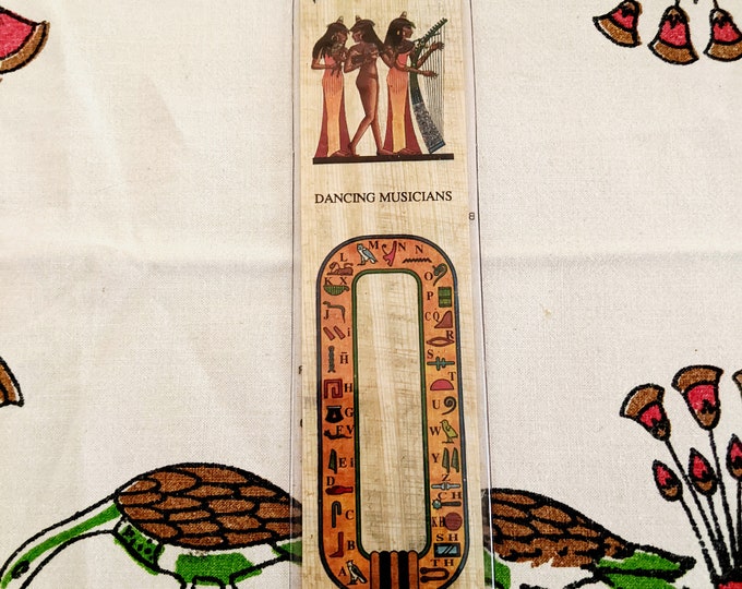 Dancing Musicians Egyptian papyrus bookmark. Beautiful, Egyptian Image. Imported from Egypt. Great gifts for mom, best friends and more!