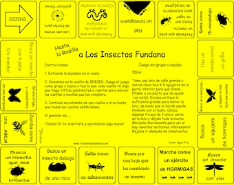 New! Spanish Knee high to Bugs for Kids ages 3-6! Fun scavenger hunt! Great for Spanish immersion at home, bilingual preschool camps!