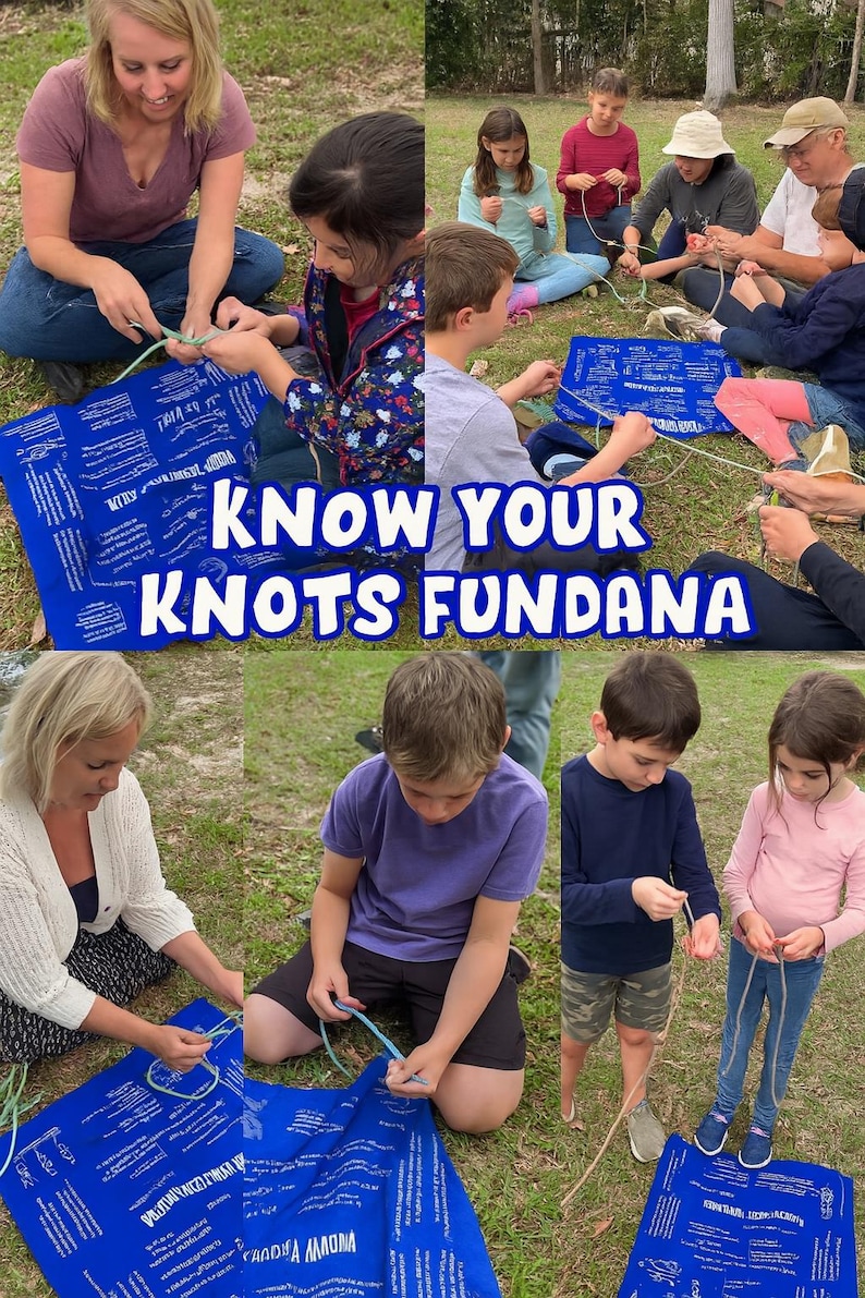 Know Your Knots Fundana: Interactive Knot Tying Game - Navy, Royal Blue, White Bild 2