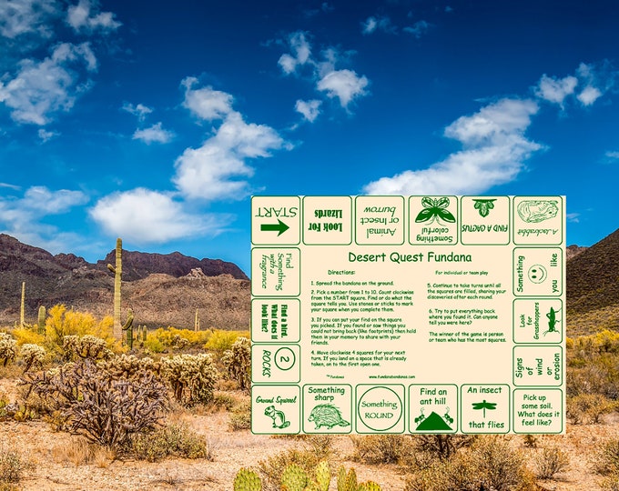 Deserts! Fun way to learn about wildlife, plants, sounds, smell of desert life. Great for homeschoolers, scouts, camps!