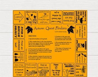 Autumn Quest Fundana: Fall Nature Scavenger Hunt Game
