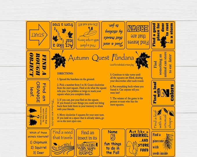 Autumn Quest Fundana: Fall Nature Scavenger Hunt Game