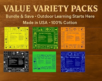 Value Variety Pack-Nature Scavenger Hunt Bandanas: Kids Outdoor Games, Ages 3-6