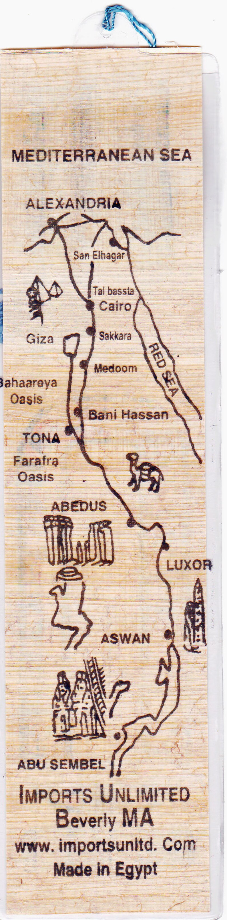 king tut egyptian papyrus bookmark great for school