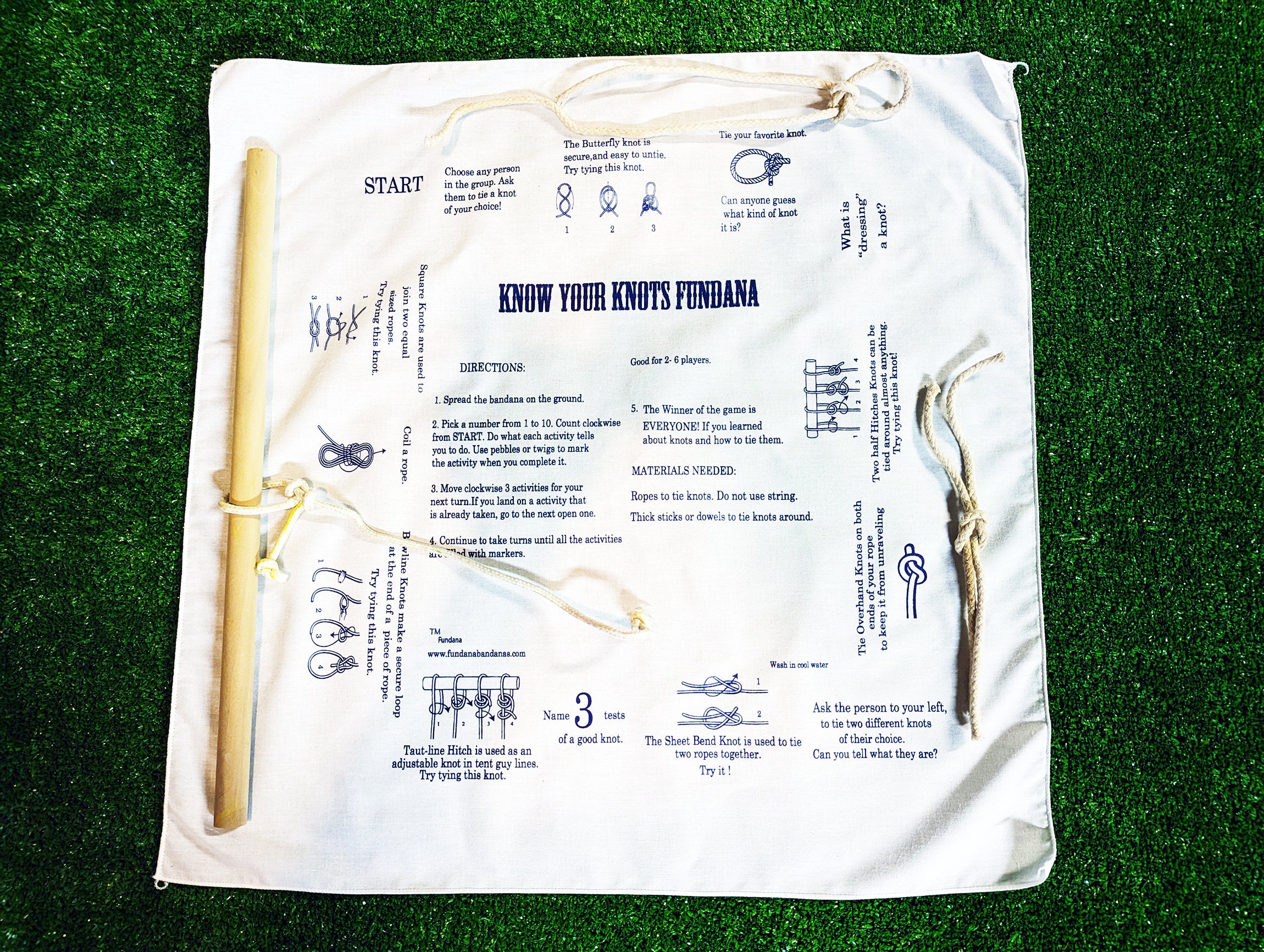 New! Knot Tying Game! Bigger Knots, Three ColorsNavy, Royal Blue