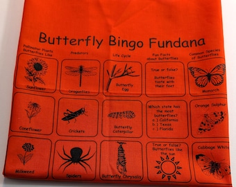 Butterfly Bingo Bandana: Educational Game, Pollinator Garden Activity