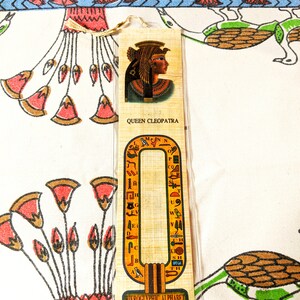 Queen Cleopatra Papyrus Bookmark A beautiful, unique, inexpensive gift for women, girls, teens. mothers day Cleopatra school projects image 1