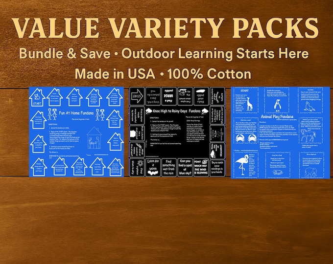 Value Variety Pack: Animal Play, Fun At Home, Rainy Days! Games for Inside and Out!