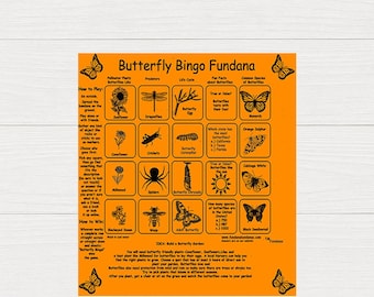 Butterfly Bingo Bandana: Educational Game, Pollinator Garden Activity