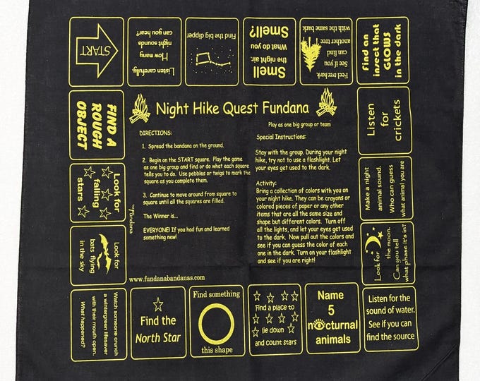 Night Hike Fundana – Scavenger Hunt Game for Kids | Learn About Night Creatures, Shapes and Sounds | Perfect for Scouts and Camping