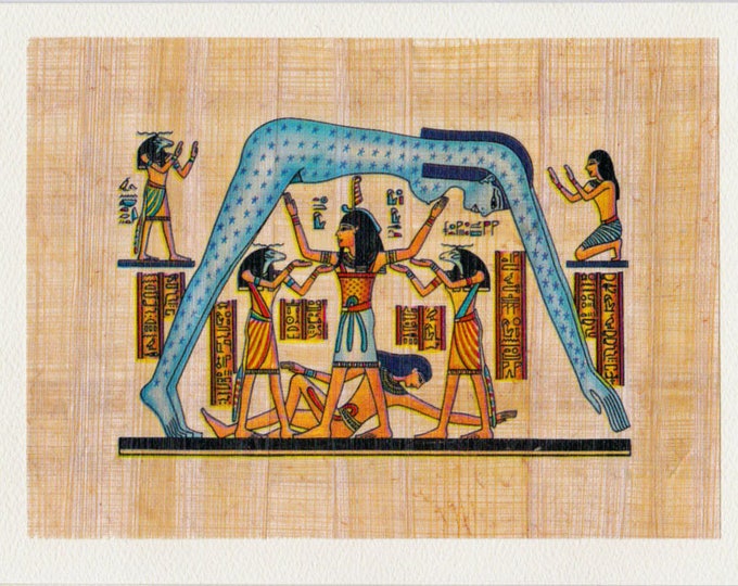 NEW! Night Sky Egyptian Papyrus Notecard! Beautiful, unique design. Suitable for framing. Gifts for women, friends, birthdays!